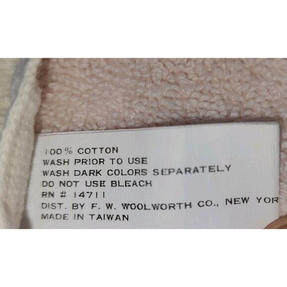 2 Vtg Mushroom Kitchen dish towels Crochet Hanging Hand Towel Yellow Kitsch - Picture 7 of 11